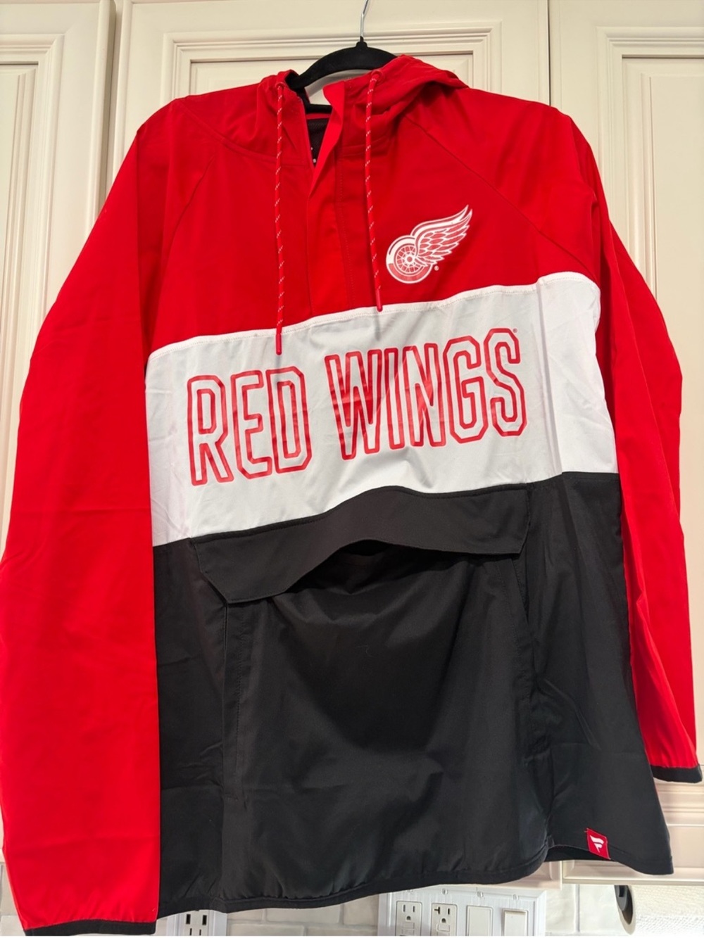 Fanatics Red/White/Black Detroit Red Wings Pullover Windbreaker